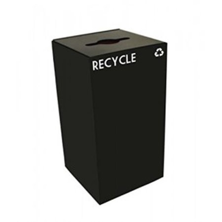 WITT INDUSTRIES Witt Industries 28GC04-CB Geocube Recycling Receptacle With Round Opening; 28 Gallon - Charcoal 28GC04-CB